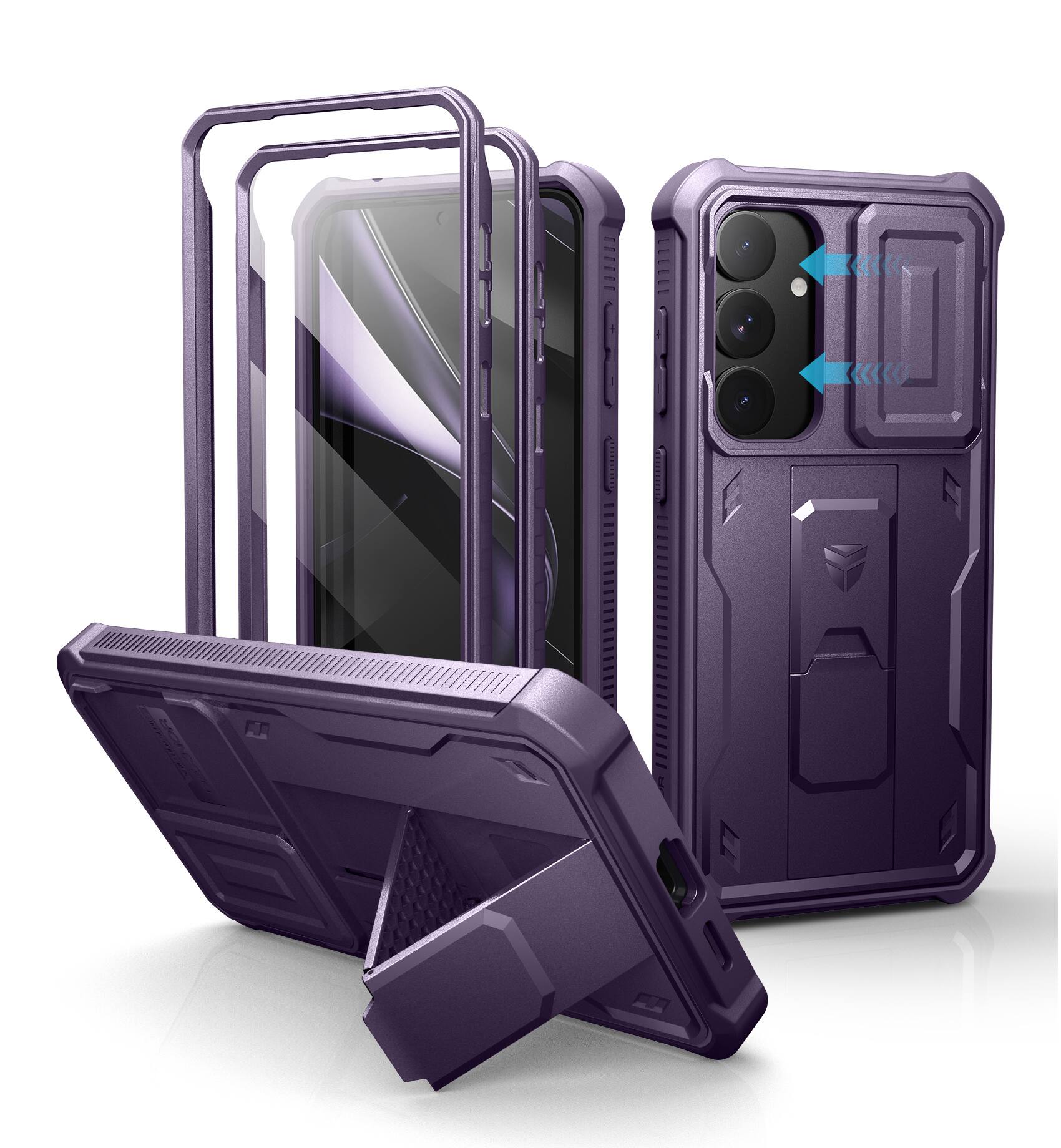 dexnor - for Samsung Galaxy S25 Plus Case with Built-in Slide Camera Cover & Screen Protector & Kickstand - Phantom Purple price history on PriceWatchPro