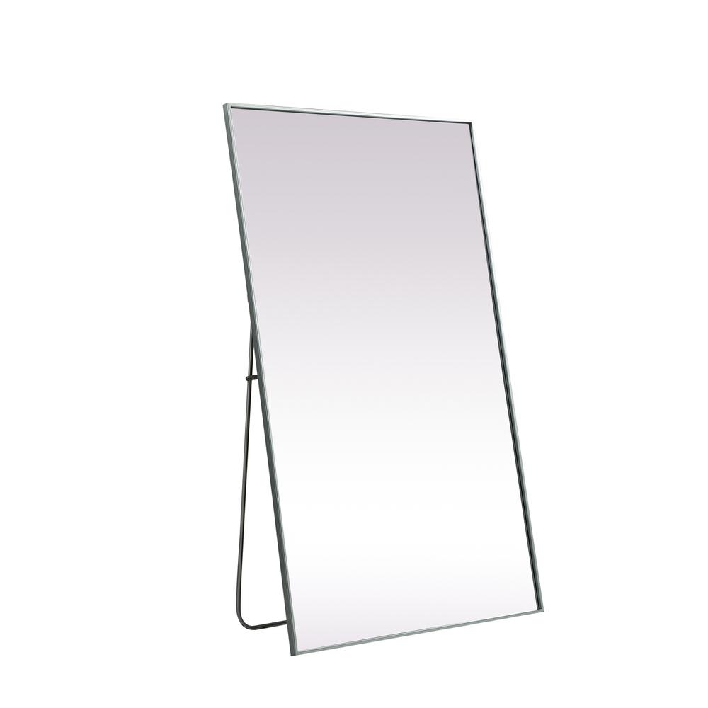 Alt View 2. Elegant Decor - Metal Frame Rectangle Full Length Mirror 36x60 Inch in Silver - Silver.