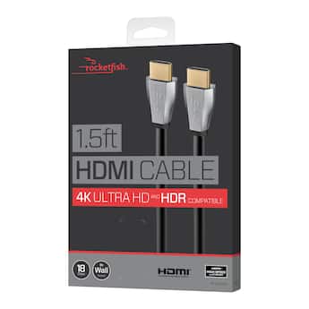 Rocketfish™ 1.5' 4K UltraHD/HDR In Wall Rated HDMI Cable Black Rocketfish™ 1.5' 4K UltraHD/HDR In Wall Rated HDMI Cable Black