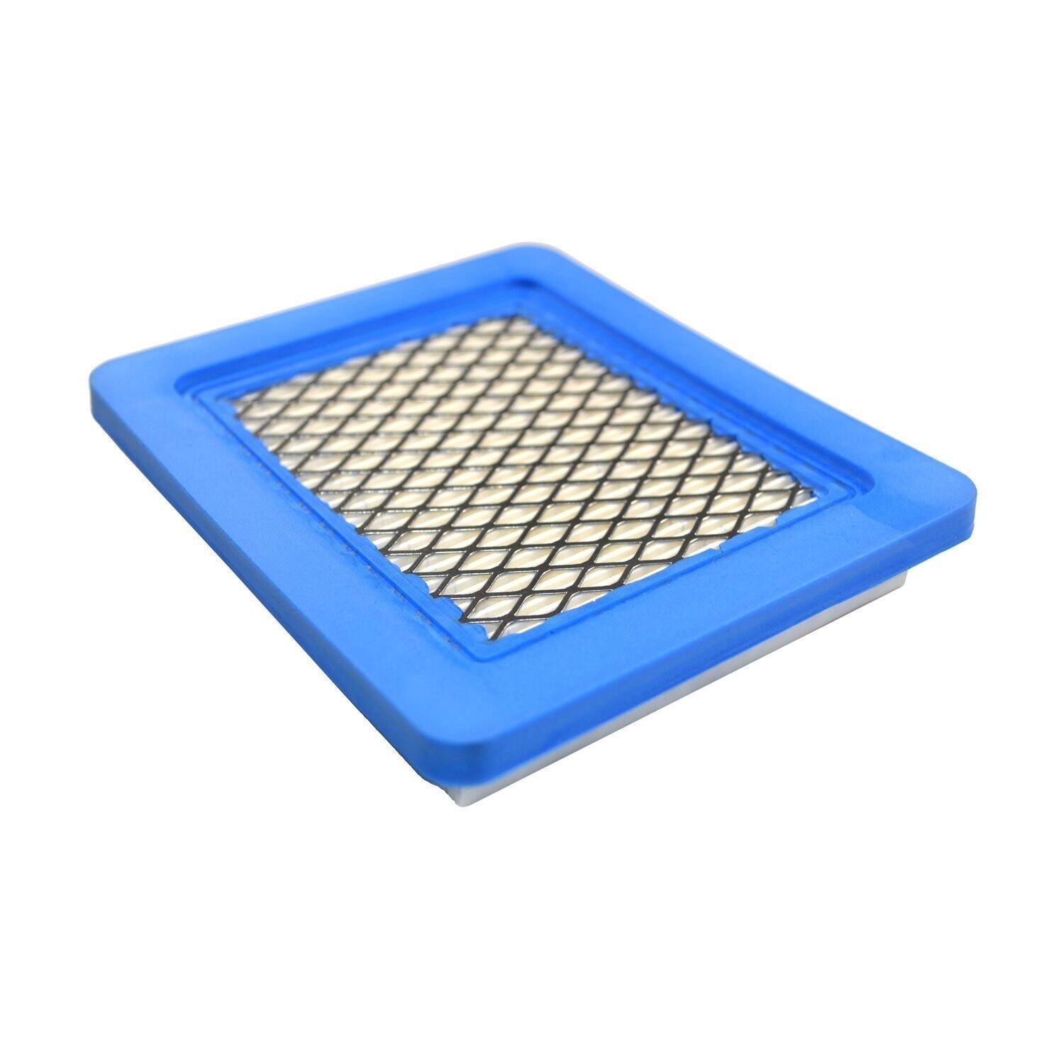 Angle. HQRP - 2-Pack Flat Air Filter Cartridge with Pre-Filter for Craftsman 33644 3364, Briggs and Stratton 491588.