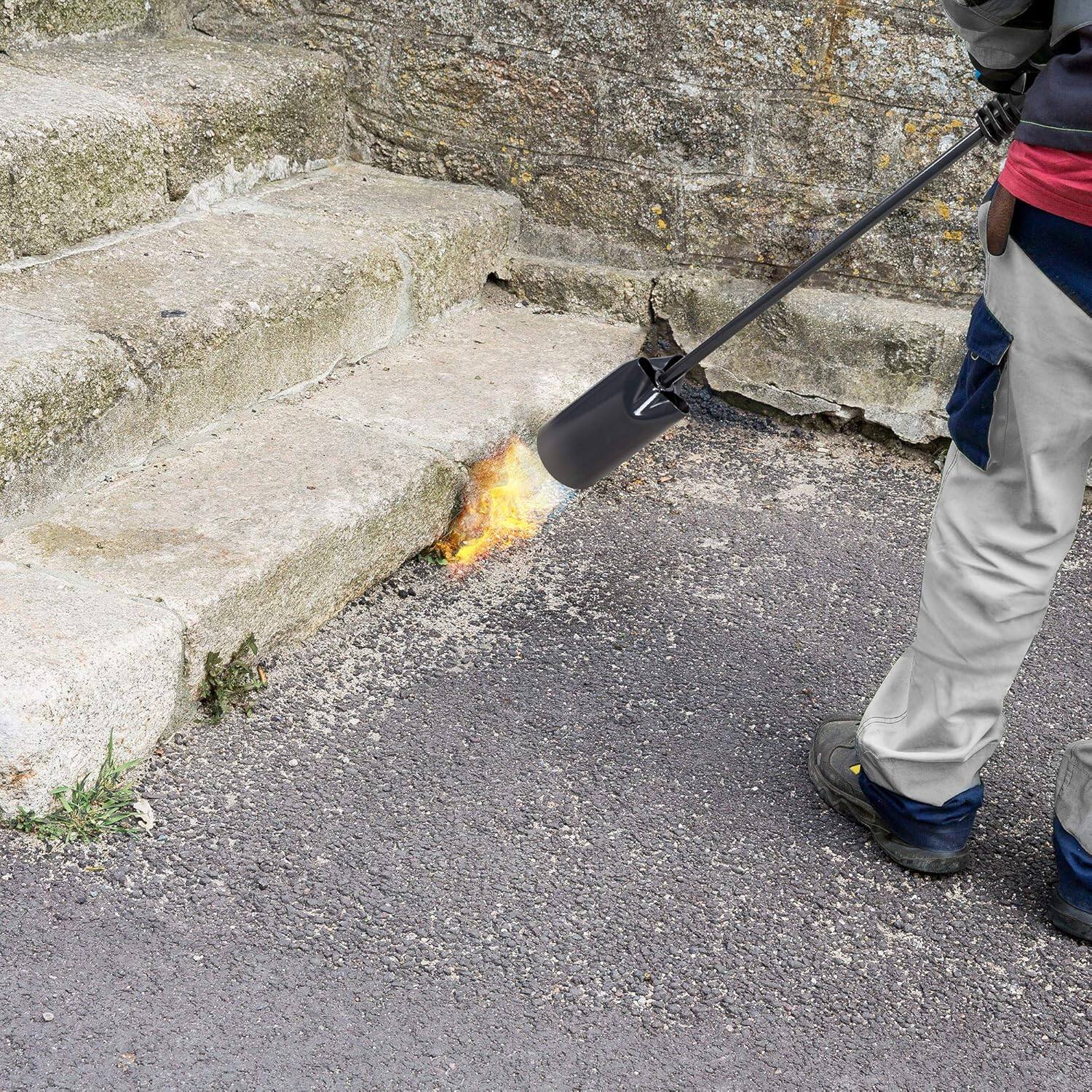 Alt View 4. Ivation - 320,000 BTU Propane Torch – Heavy-Duty Weed Burner w/ 12' Hose & Adjustable Flame for Outdoor Use - Grey.