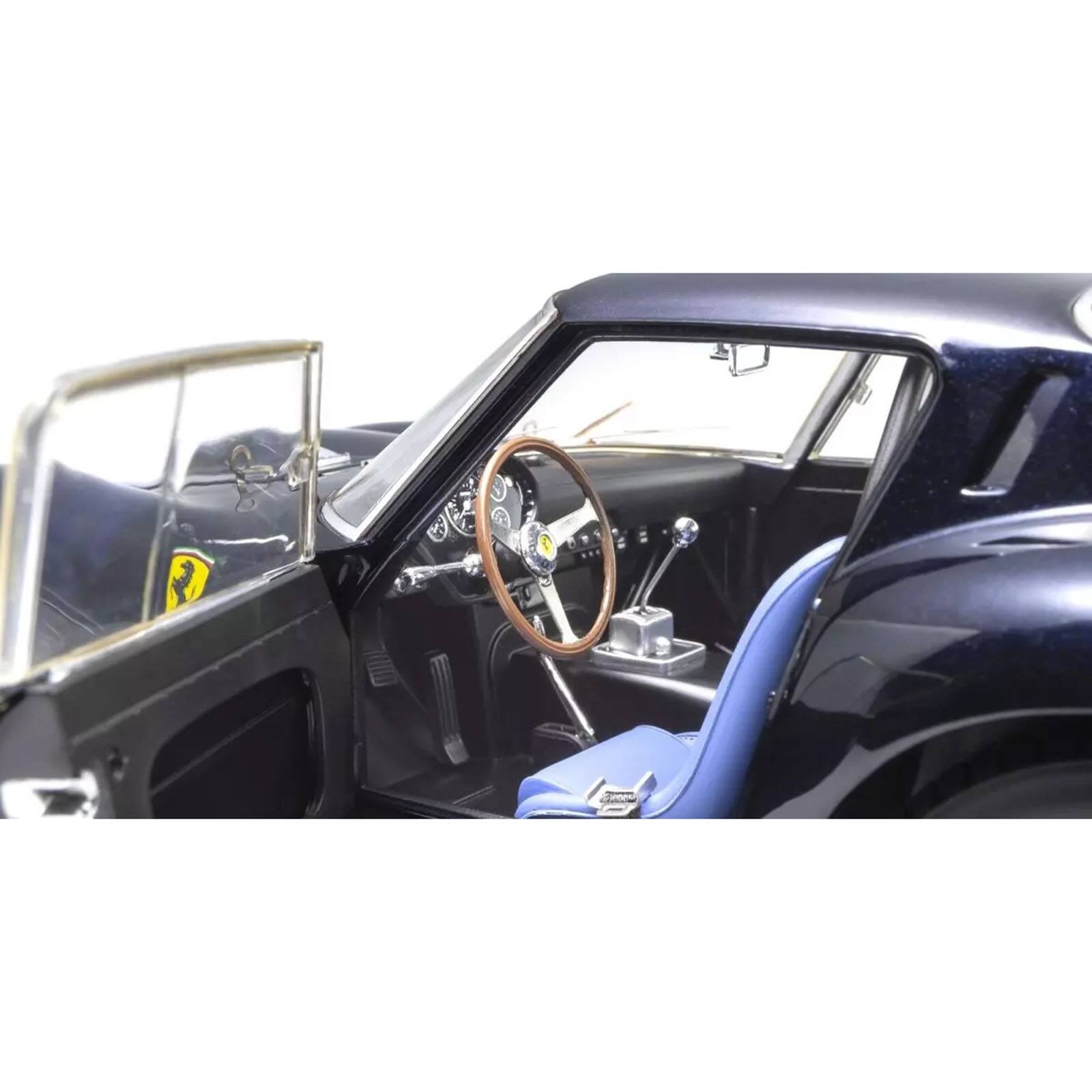 Alt View 2. Kyosho - Ferrari 250 GTO Dark Blue Metallic 1/18 Diecast Model Car by Kyosho.