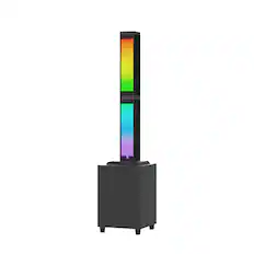 Front. Topteng - BS-68 2.1CH Bluetooth 5.0 Speaker System with Subwoofer, RGB Lights, TWS Pairing, Detachable Design for Home Theater - Black.
