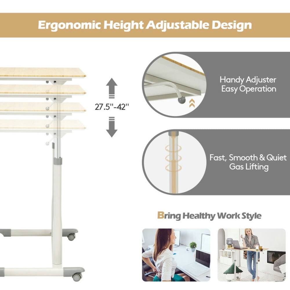 Ergonomic Height Adjustable Design  
Handy Adjuster Easy Operation  
27.5"-42"  
Fast, Smooth & Quiet Gas Lifting  
Bring Healthy Work Style