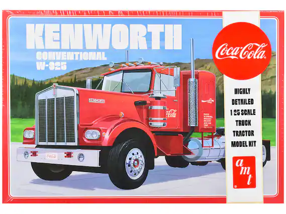 KENWORTH
CONVENTIONAL
W-925
Coca-Cola
HIGHLY DETAILED
1/25 SCALE
TRUCK TRACTOR MODEL KIT
a m t