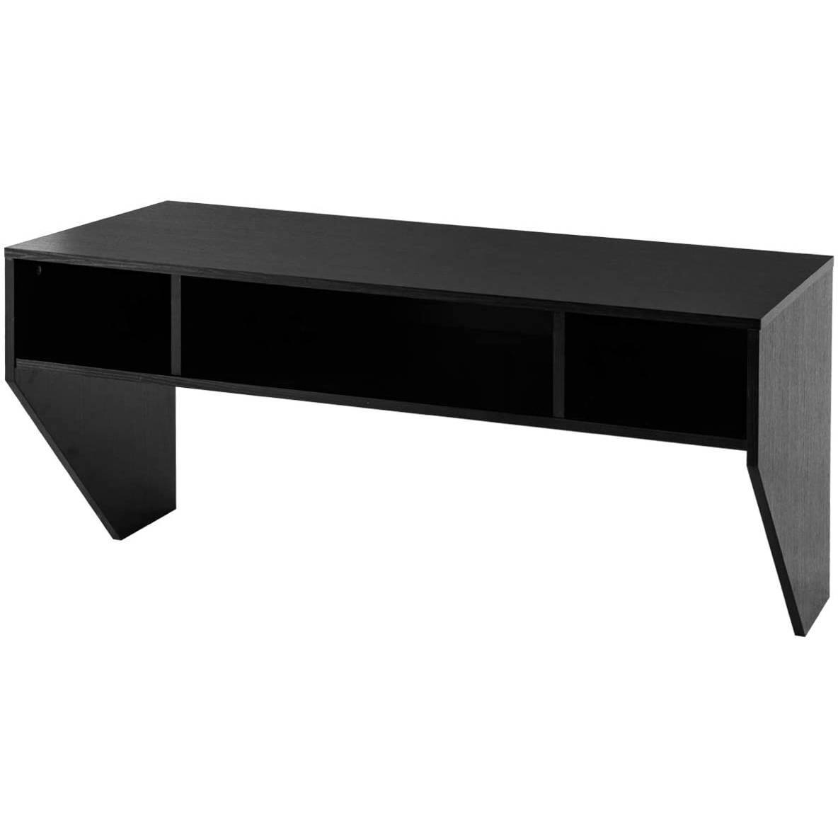 Angle. Hivvago - Contemporary Space Saver Floating Style Laptop Desk in Black - black.