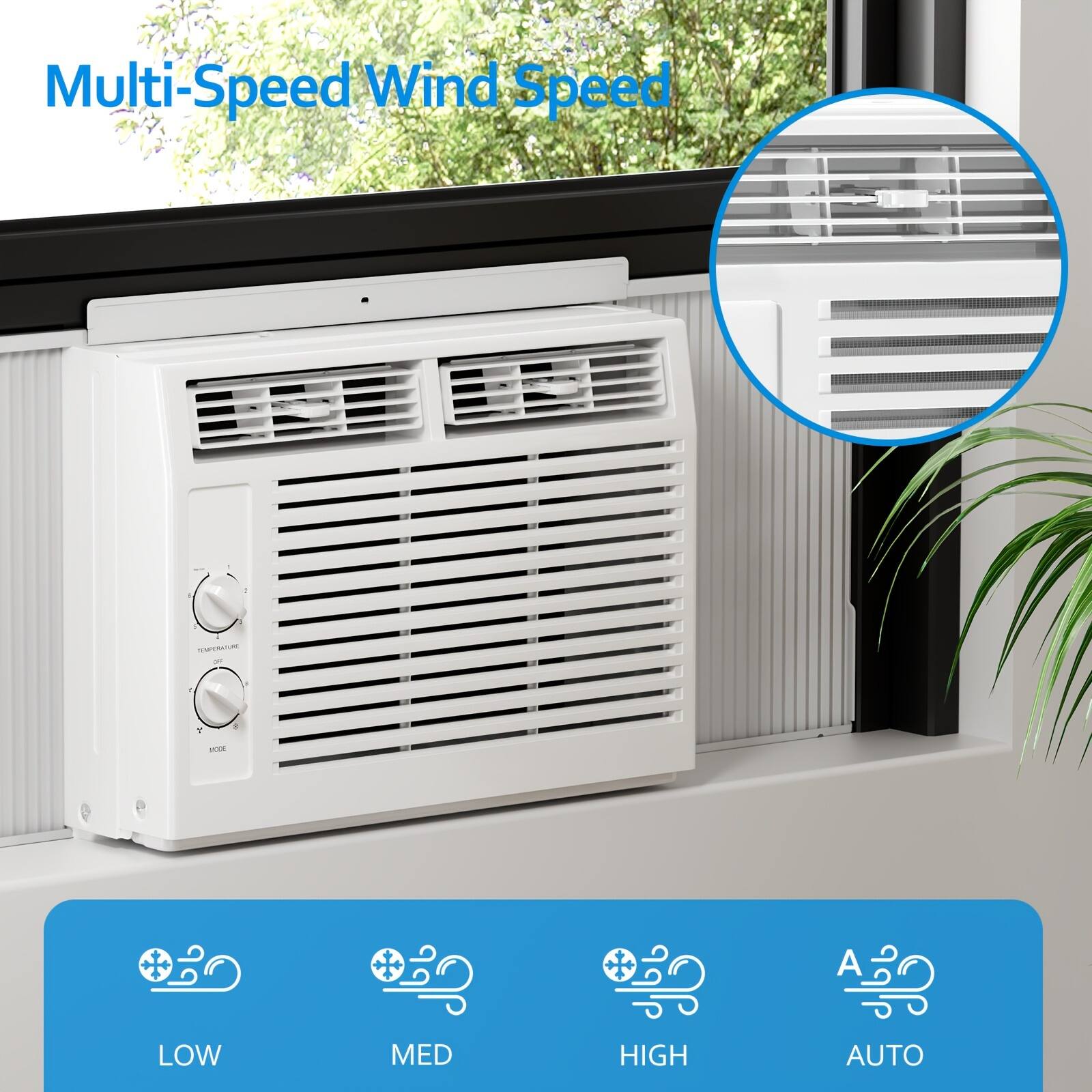 Multi-Speed Wind Speed

LOW  
MED  
HIGH  
AUTO