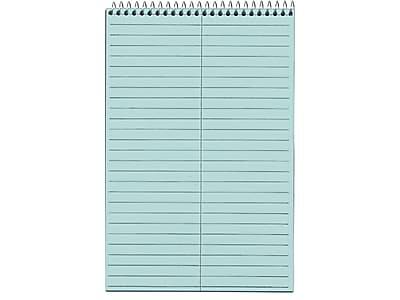 Front. TOPS - Prism Steno Pads, 6" x 9", Gregg, 80 Sheets/Pad, 4 Pads/Pack - Blue.