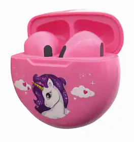 Lexibook - Unicorn Bluetooth Earbuds with Charging Storage Case