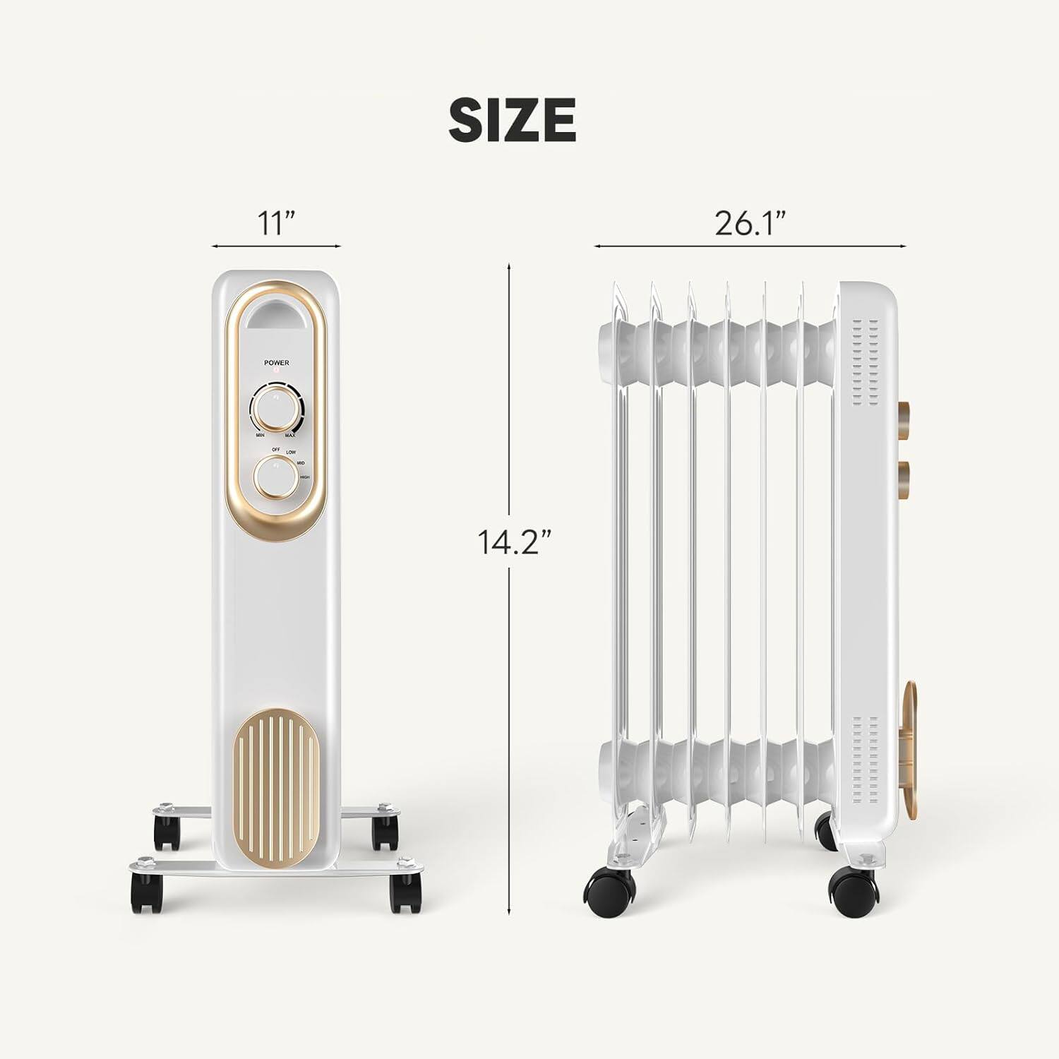 SIZE  
11" x 14.2" x 26.1"