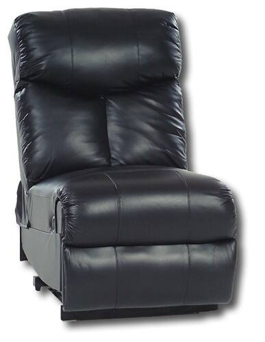 Angle Standard. Berkline - Leather Home Theater Armless Recliner.