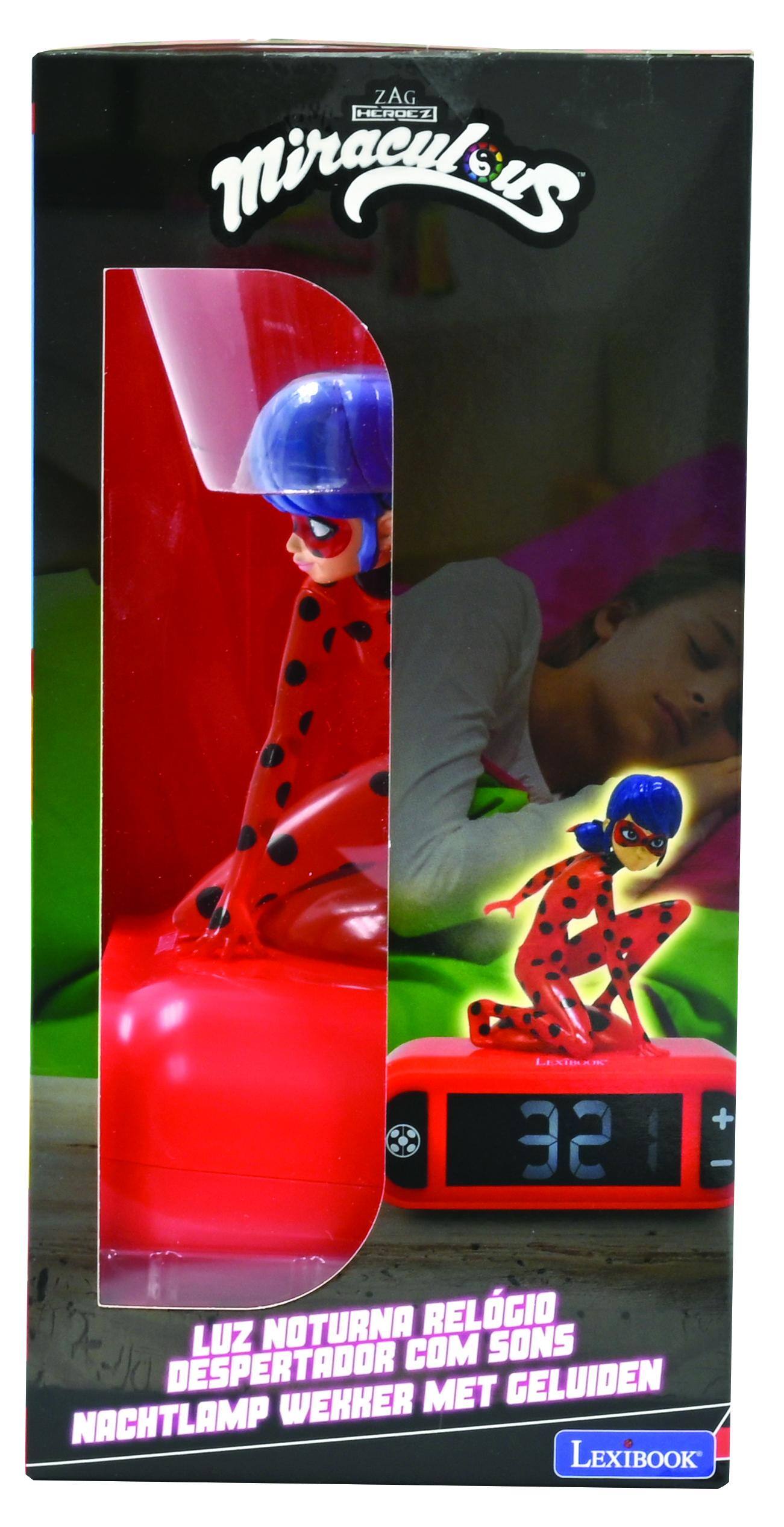 ZAG HEROES Miraculous  
LEXIBOOK 32 +  
Luz Noturna Relógio Despertador com Sons  
Nachtlamp Wekker Met Geluiden