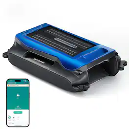 SUPCLEAN - Solar Automatic Electric Pool Separator Robot with APP Support, Cleaner for Above Ground Pool, Auto Robot cleaner,Blue