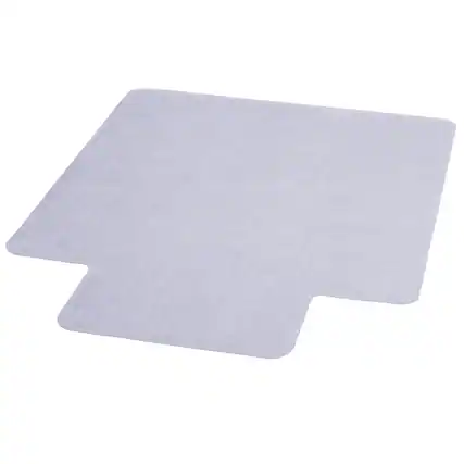 Front. Emma + Oliver - 36'' x 48'' Carpet Chair Mat with Lip - Clear.