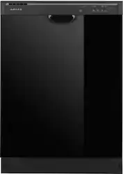 Amana - 24" Built-In Tub Dishwasher with Dark Interior, Large Capacity, 59 dBA - Black - Front_Zoom