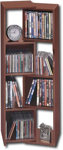 Front Standard. Mediawerks - 72-Disc CD Media Cabinet - Brown.
