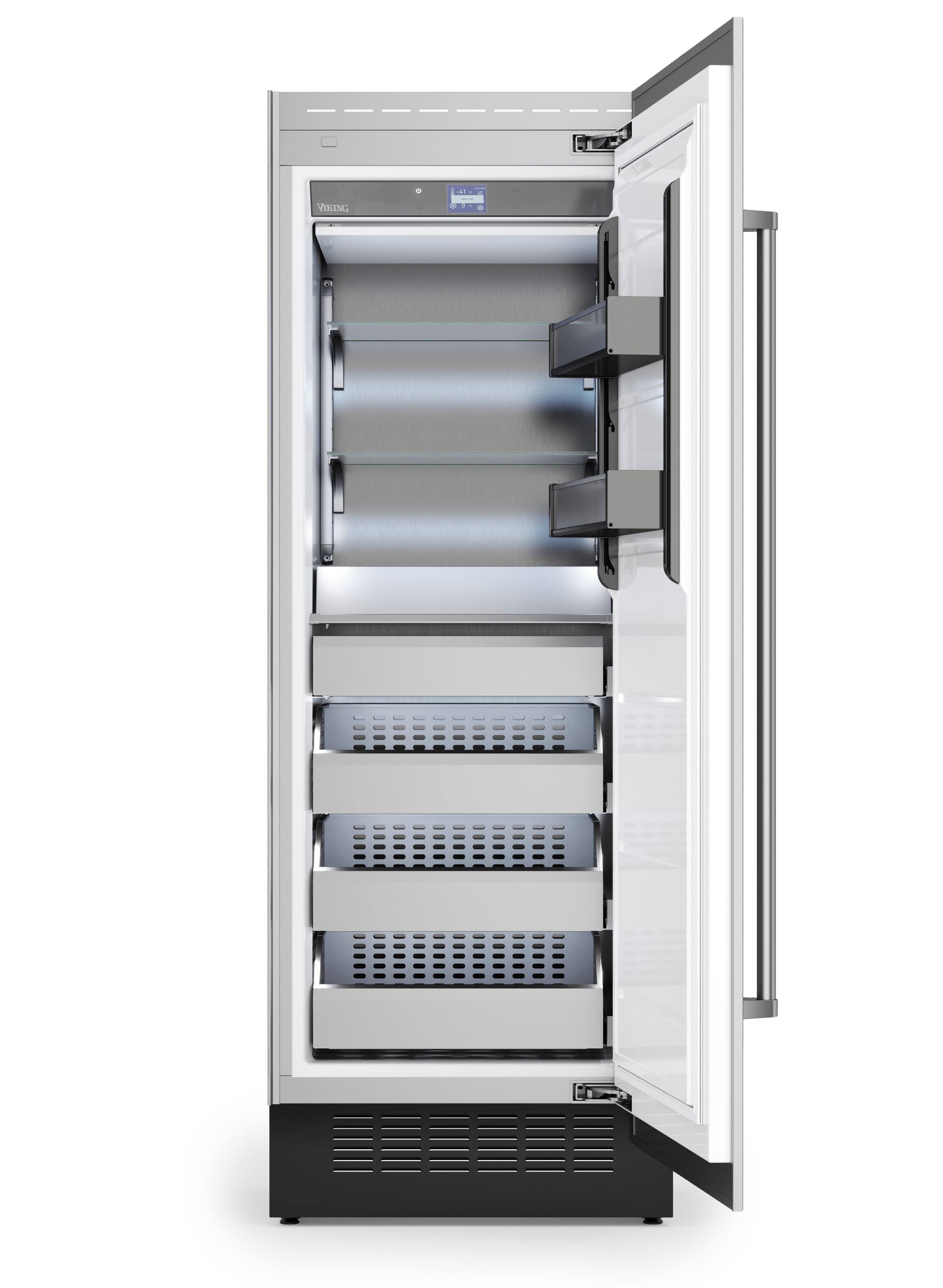 Alt View 1. Viking - 30"W 16.0 cu. ft VEIL Integrated Upright Built-in Column Freezer-Custom Panel _RH - Panel Ready.