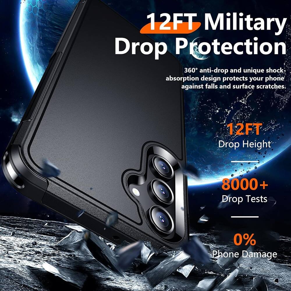 12FT Military Drop Protection

360° anti-drop and unique shock-absorption design protects your phone against falls and surface scratches.

12FT Drop Height

8000+ Drop Tests

0% Phone Damage