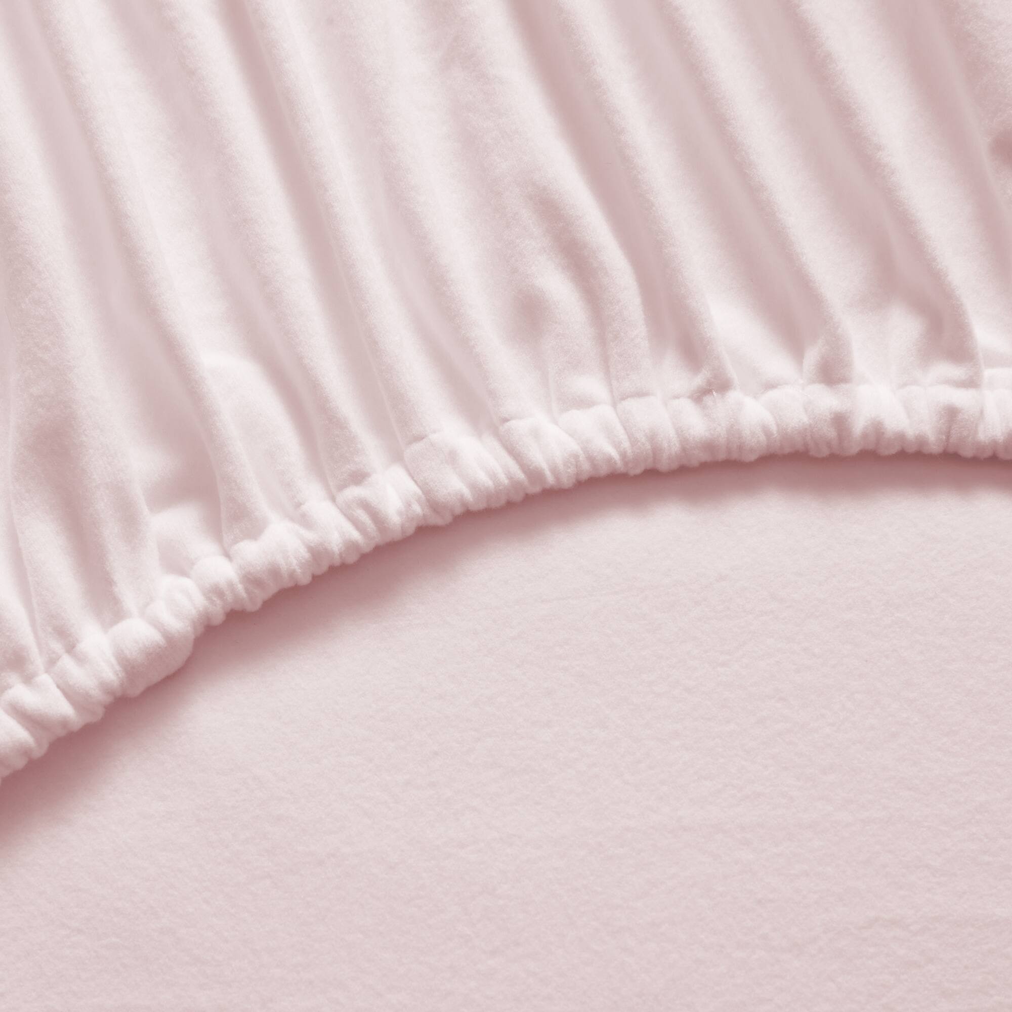 Left. Sweet Home Collection - Solid Flannel Sheets Warm and Cozy Extra Deep Pockets, Twin - Pale Pink.