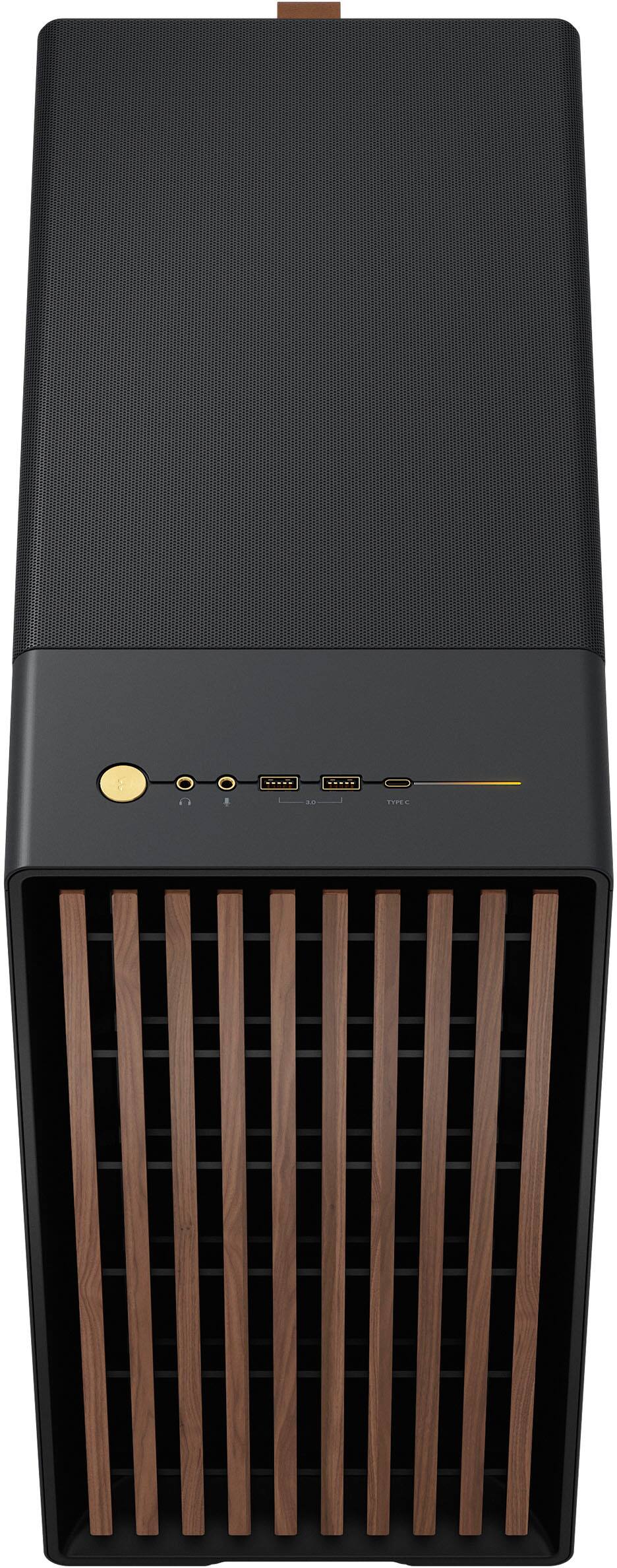 Alt View 18. Fractal Design - North Charcoal Black Chassis with Walnut Front and Dark Tinted TG Side Panel Mid-Tower PC Case - Black.