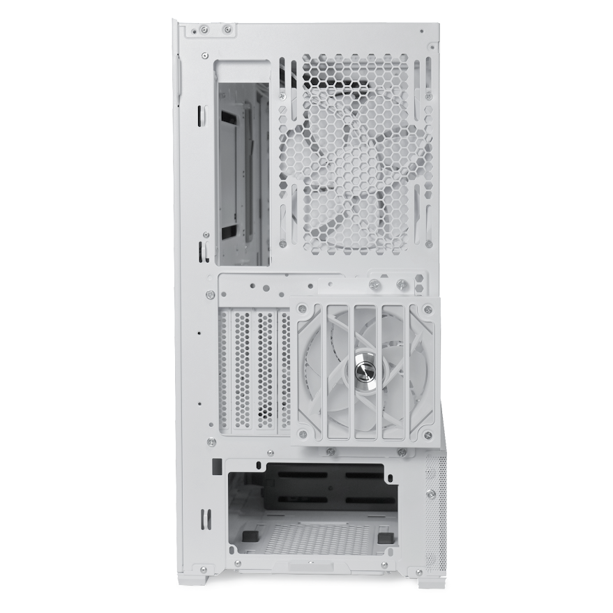 Alt View 2. Lian Li - Lancool 216 RGB White Steel/Tempered Glass ATX Mid Tower Computer Case, 3 Fans Included - LANCOOL 216RW - White.