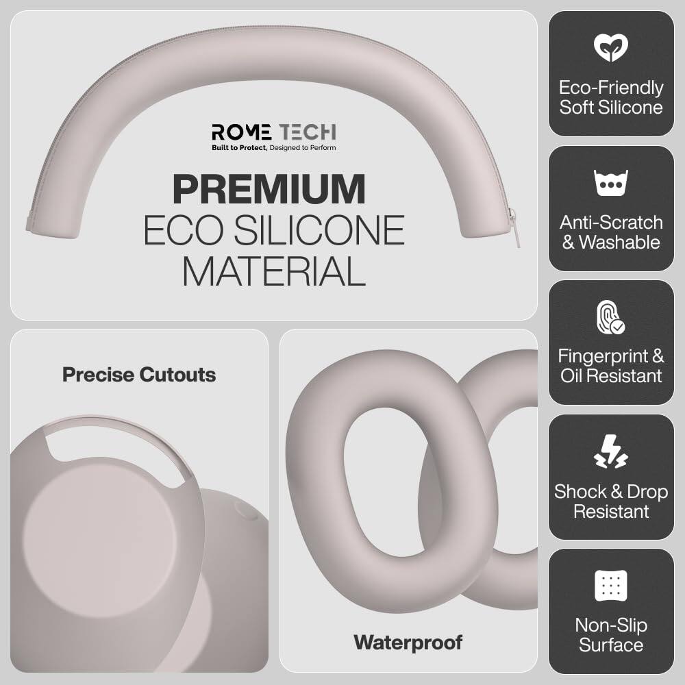 ROME TECH  
Built to Protect, Designed to Perform

PREMIUM ECO SILICONE MATERIAL

- Eco-Friendly Soft Silicone
- Anti-Scratch & Washable
- Precise Cutouts
- Fingerprint & Oil Resistant
- Shock & Drop Resistant
- Waterproof
- Non-Slip Surface