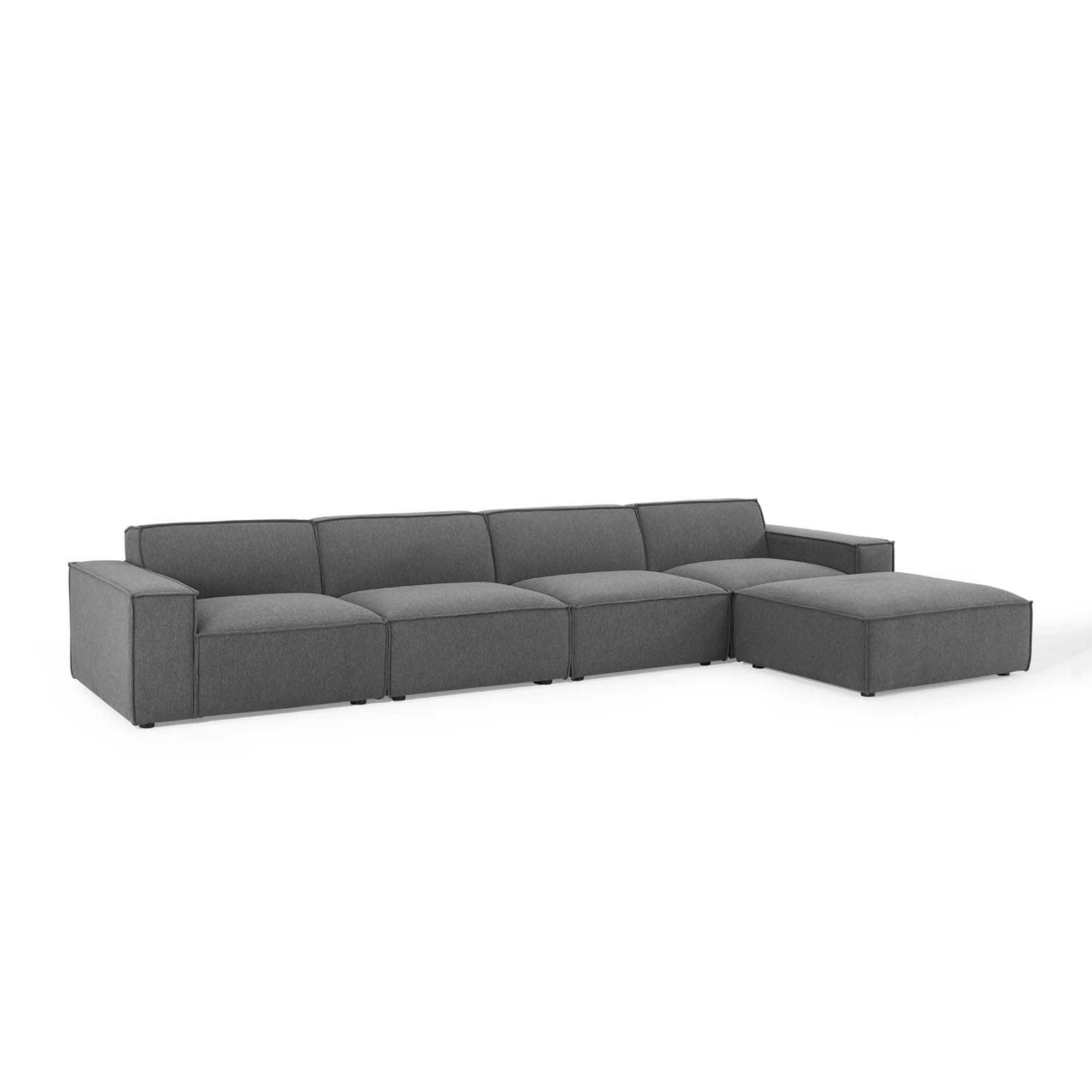 Restore 5-Piece Sectional Sofa by Modway - Brown
