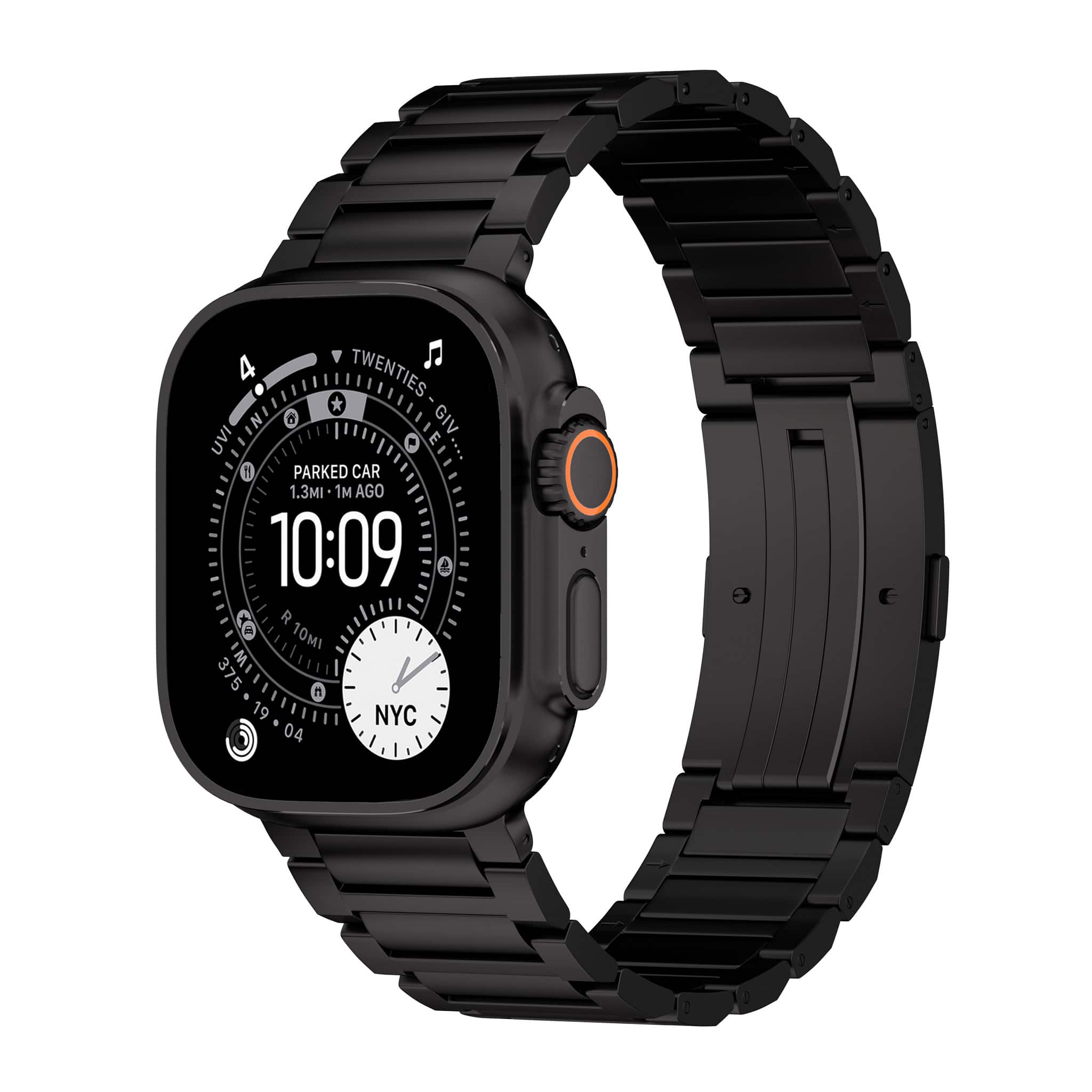Ultra Supply Co - Titan G4 Titanium Band for Apple Watch Ultra 3/2/1 - Black Titanium