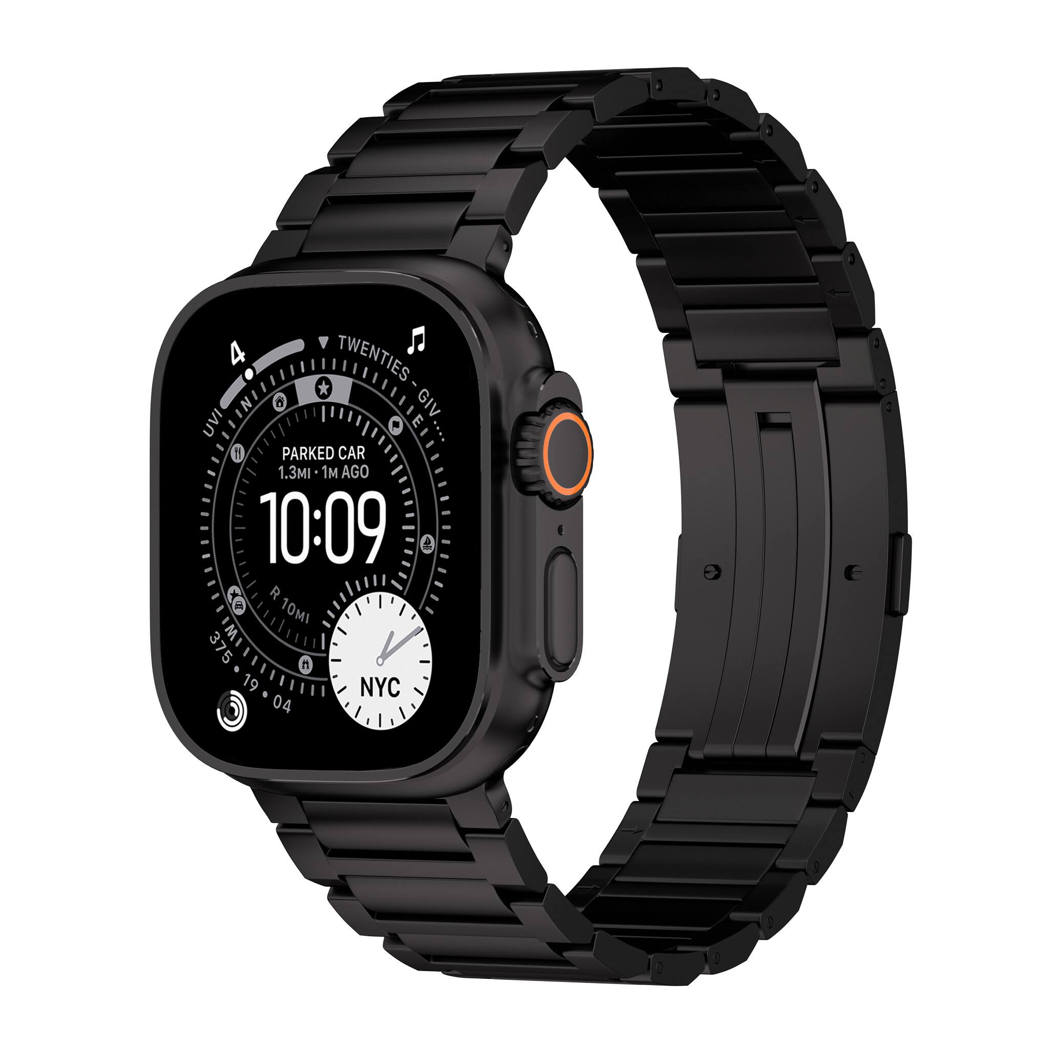 Ultra Supply Co - Titan G4 Titanium Band for Apple Watch Ultra 3/2/1 - Black Titanium