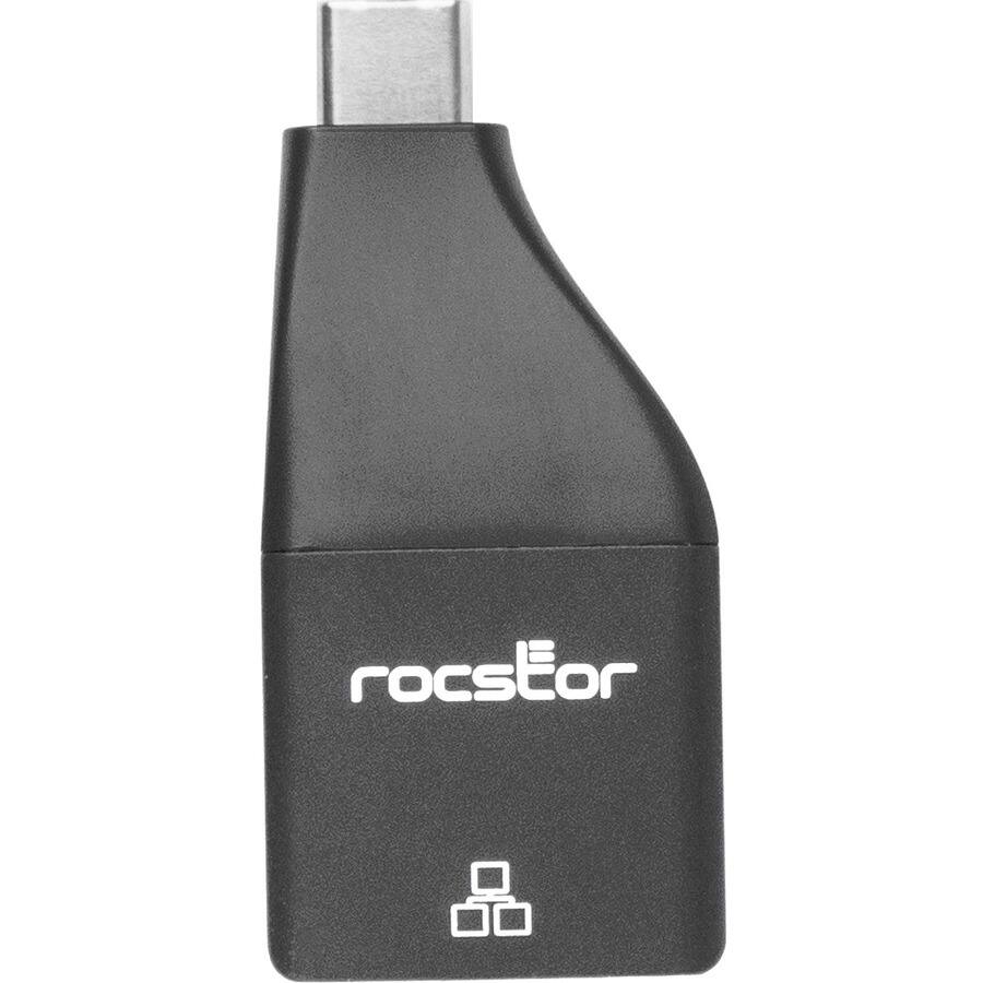 Alt View 4. Rocstor - Rocstor USB-C to Gigabit Ethernet Network Adapter - Rocstor Premium USB-C to Gigabit Ethernet Adapter - 1Gbps NIC USB-C - Black.