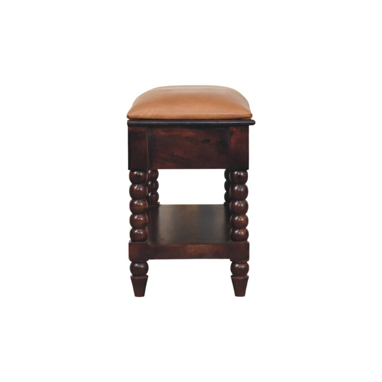 Alt View 4. Artisan Furniture - Artisan Furniture Solid Wood Barclay Storage Bench, Brown, 2 Drawers - Brown.