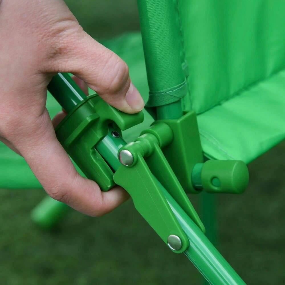 Alt View 1. Resenkos - Resenkos 4-Piece Kids Patio Table And Chairs, Frog Pattern,Adjustable Sun Umbrella, Metal, Polyester, Green - Green.