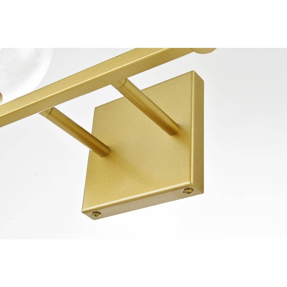 Living District - Foster 2 light Bath Sconce - Brass And Clear price history on PriceWatchPro