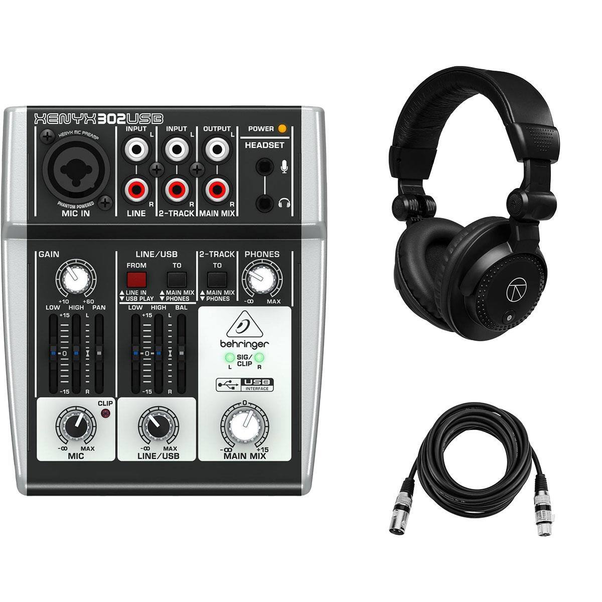 XENYX302USB

INPUT
- MIC IN
- LINE
- 2-TRACK
- MAIN MIX

OUTPUT
- HEADSET

POWER

GAIN
- LOW
- HIGH
- PAN

LINE/USB
- FROM
- TO

2-TRACK
- TO

PHONES

LOW
- HIGH
- BAL

CLIP
- L
- R

behringer
- SIG/USB INTERFACE

USB

MAX
- MIC
- LINE/USB
- MAIN MIX