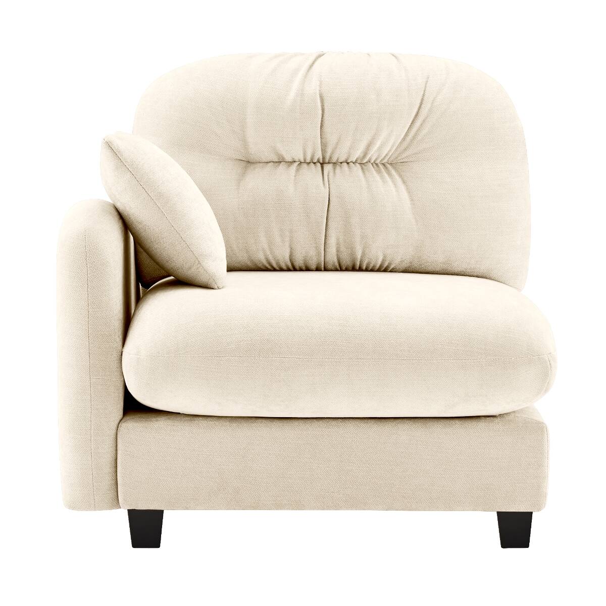 Front. Ropilly - Ropilly Beige Chenille Modular Sofa Single Seat Sectional Sofa for Small Space Lounge - Beige.