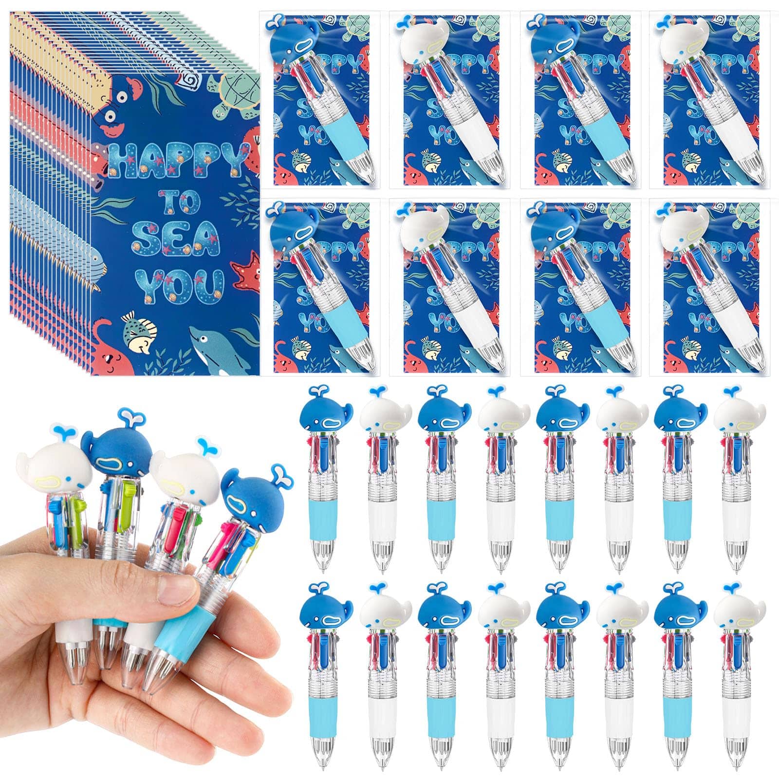 Paradigms Interiors - Star Pens Gifts Bulk You're A Multicolor Ballpoint Pen 4 in 1 Design With Positive Cards For Christmas Student School...