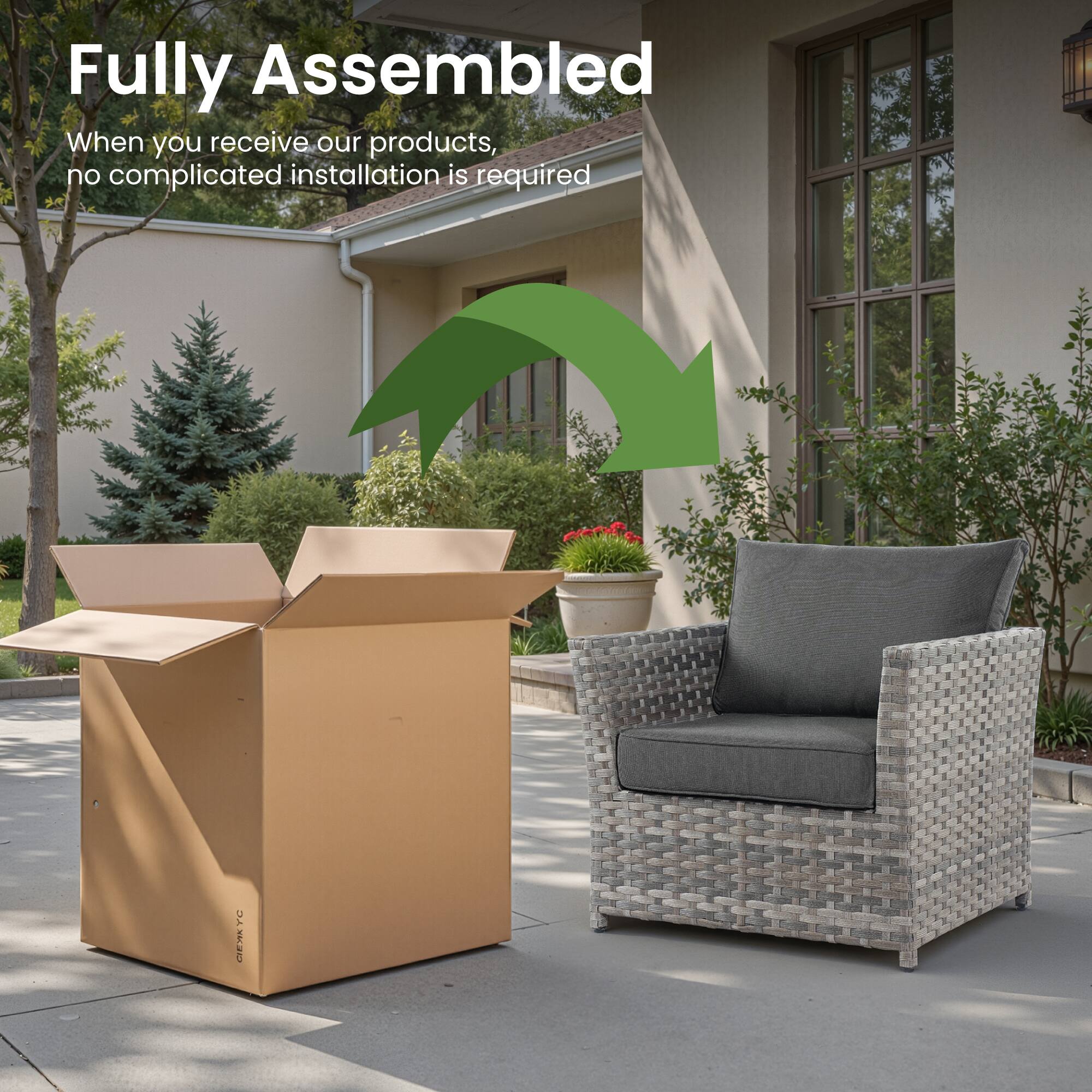 Fully Assembled

When you receive our products, no complicated installation is required