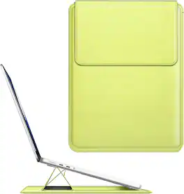 Fintie - Sleeve Case for MacBook Neo 13 inch, MacBook Air 13.6/13.3 inch, MacBook Pro 13 inch, Slim Bag Cover with Stand - Citrus