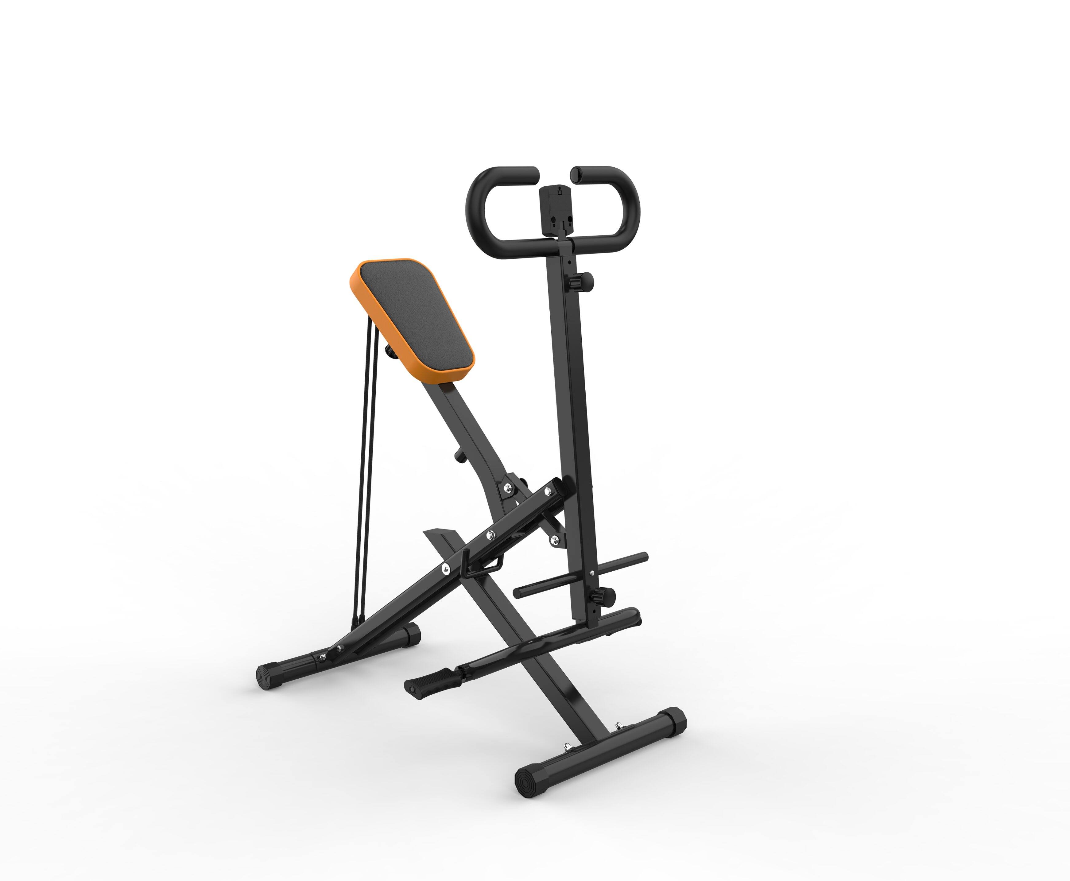 Angle. PexFix - Foldable Squat Machine for Glutes, Home Butt & Thigh Workout with Resistance Bands - Black.