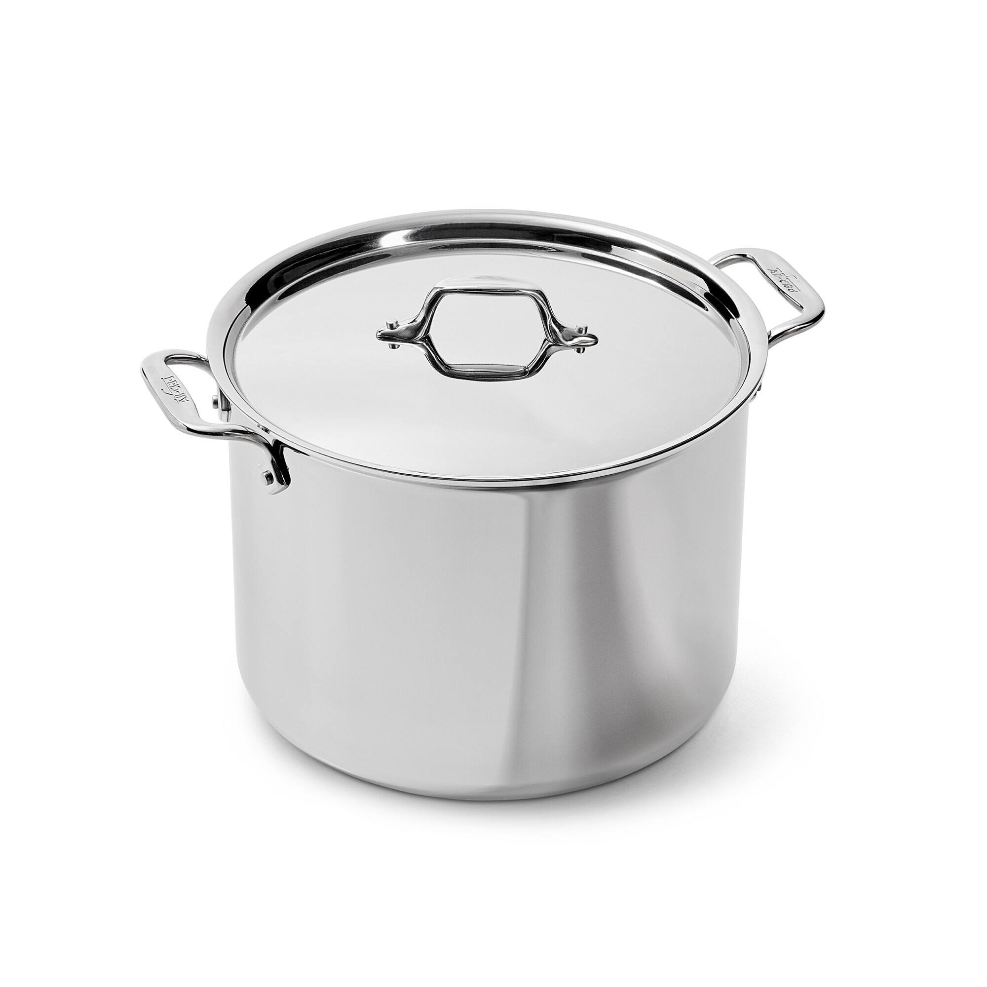 Alt View 5. All Clad - All-Clad D3 Stainless 3-ply Bonded Cookware. Stockpot with lid. 12 quart - Silver.