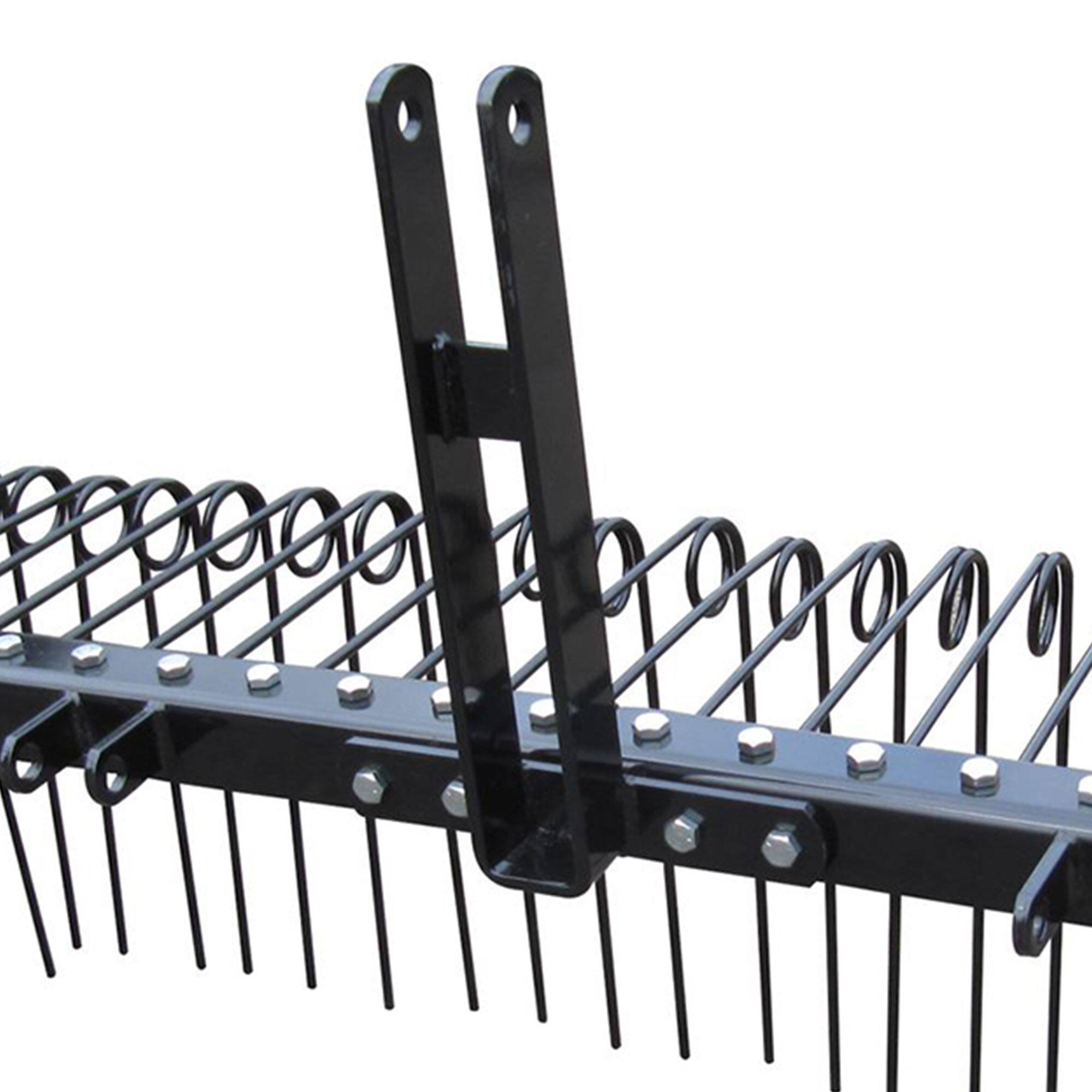 Alt View 5. Field Tuff - Field Tuff 60 Inch Pine Straw Rake w/ Coil Spring Tines & 3 Point Hitch, Steel - Black.