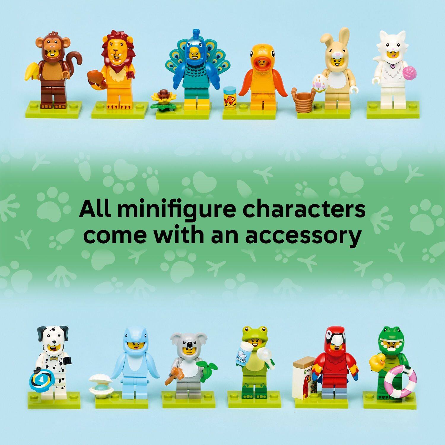 All minifigure characters come with an accessory