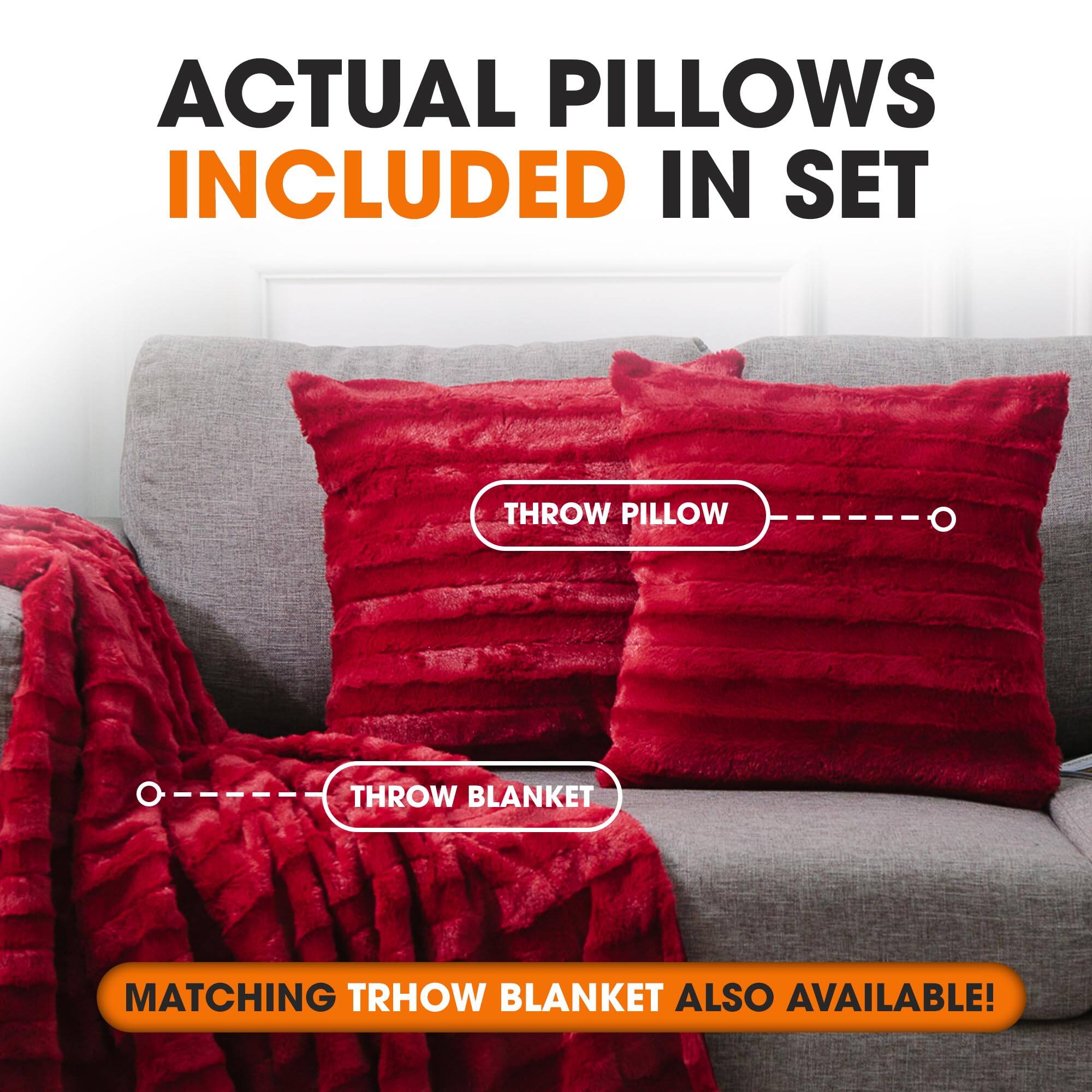 ACTUAL PILLOWS INCLUDED IN SET  
THROW PILLOW  
THROW BLANKET  
MATCHING THROW BLANKET ALSO AVAILABLE!