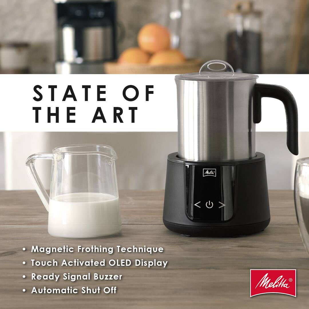 STATE OF THE ART

- Magnetic Frothing Technique
- Touch Activated OLED Display
- Ready Signal Buzzer
- Automatic Shut Off

Melitta