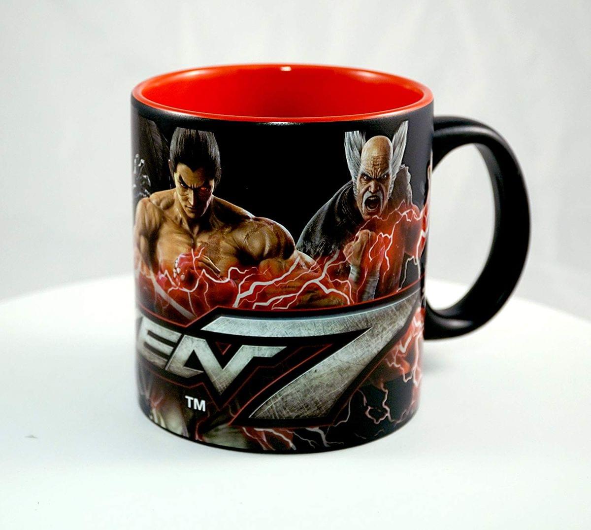 Alt View 1. Just Funky - Tekken 7 Jin/ Kazuya/ Heihachi 20oz Ceramic Coffee Mug - Black.