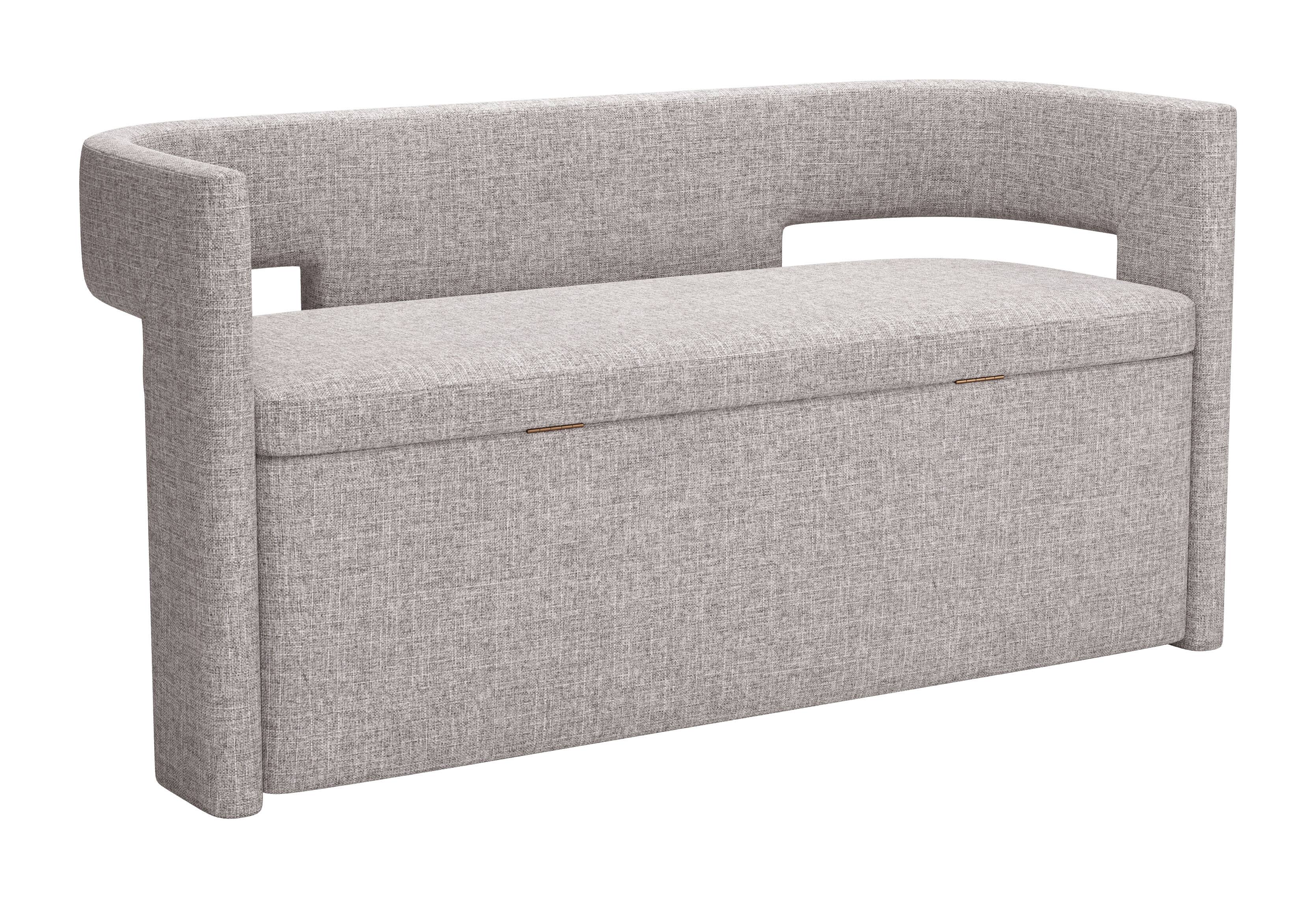 Front. Hivvago - Papua Storage Bench Gray - Gray.