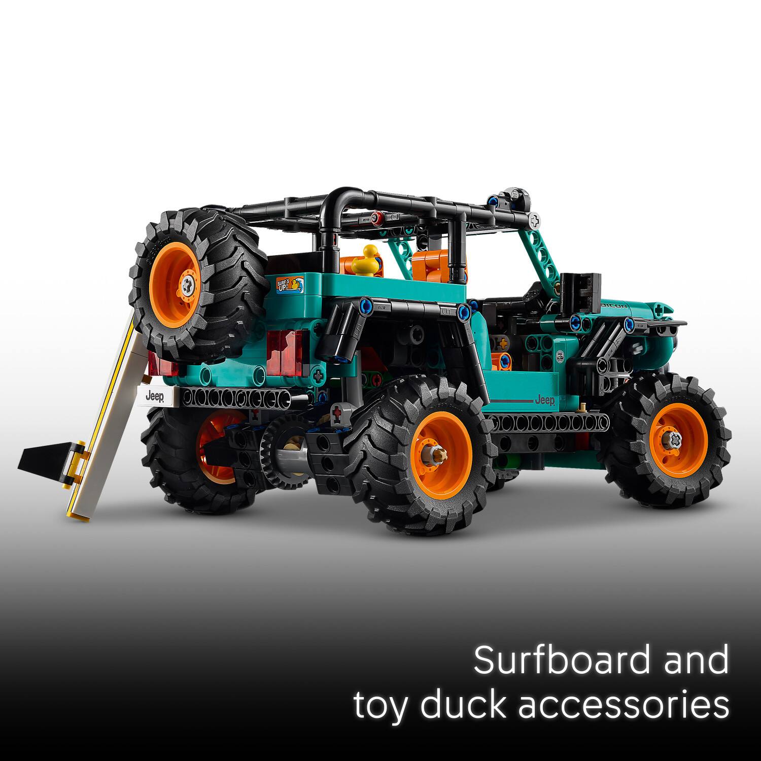 Jeep Surfboard and toy duck accessories