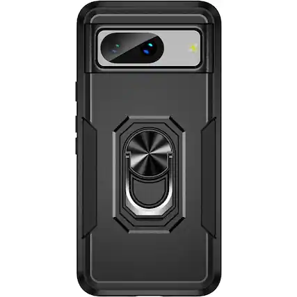 Front. SaharaCase - Military Kickstand Series Case for Google Pixel 8 - Black.