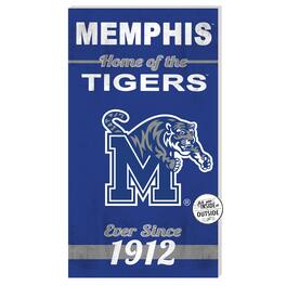 Jardine - Memphis Tigers 11'' x 20'' Home Of The Sign - Blue