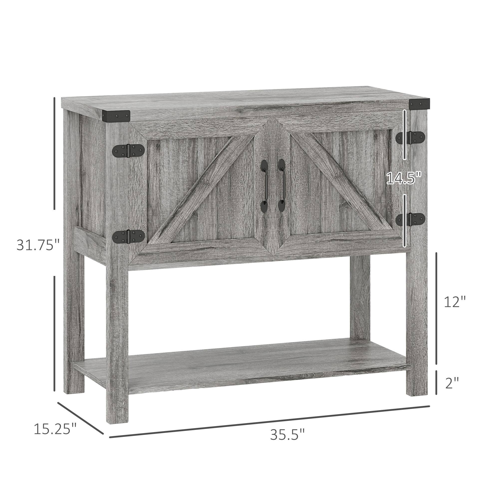 Width: 35.5"
Height: 31.75"
Depth: 15.25"
Thickness: 2"
Door: 14.5"
Shelf: 12"